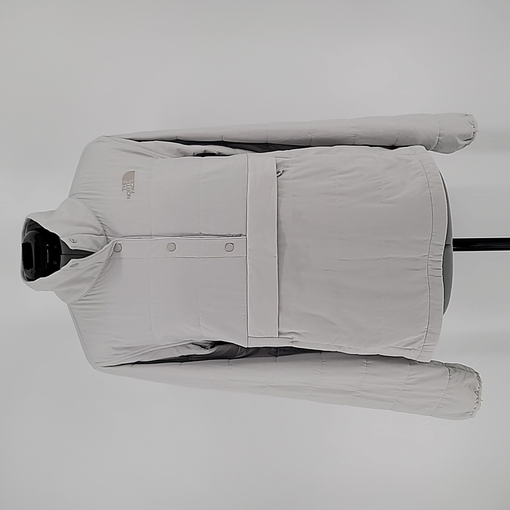 The North Face Light Grey Quilted 1/4 Snap Pullover #11128